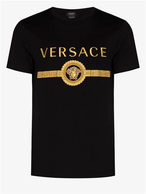 t-shirt versace collection nero|VERSACE Graphic T.